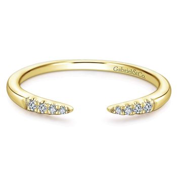 0.05 ct - Ladies' Ring 14k Yellow Gold Diamond Stackable /LR51177Y45JJ-IGCD