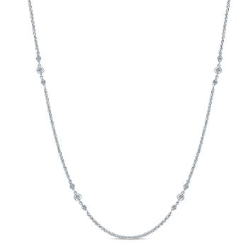 0.32 ct - Necklace
 14k White Gold Diamond Diamond By The Yard /NK1166W45JJ-IGCD