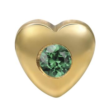 18k Yellow Gold and Emerald Locket Charm Pendant PT996Y8JEA