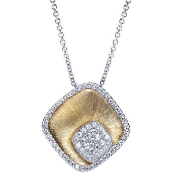 0.69 ct Diamond Fashion Necklace set in 14KT Two Tone Yellow/white Gold NK3672M44JJ