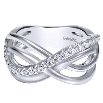White Sapphire Fashion Ladie's Ring In Silver 925 LR50464SVJWS