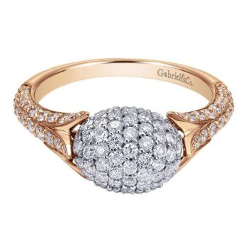 1.40 ct F-G SI Diamond Fashion Ladie's Ring In 18K Two Tone LR50286T84JJ
