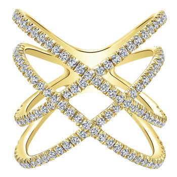 0.93 ct - Ladie's Ring 14kt Yellow Gold Diamond Fashion /LR50925Y45JJ-IGCD