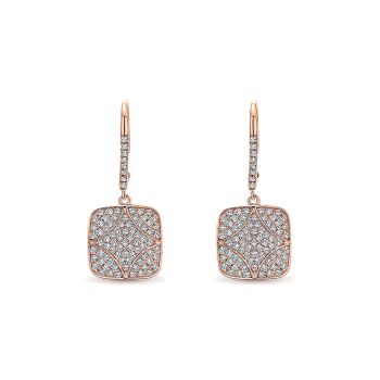 0.53 ct - Earrings
 14k Pink Gold Diamond Drop /EG12878K45JJ-IGCD