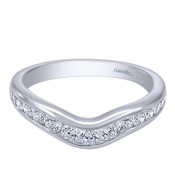 0.50 ct - Curved Diamond Band Set in 14K White Gold /AN10967W44JJ-IGCD