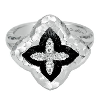 White Sapphire Fashion Ladie's Ring In Silver 925 LR6989SVJWS