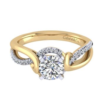 0.21ct Diamond Criss Cross Engagement Ring