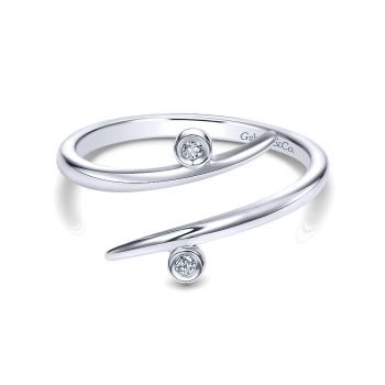 0.01 ct - Ladies' Ring
 14k White Gold Diamond Midi /LR50531W45JJ-IGCD