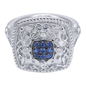 0.06 ct F-G SI Diamond Amethyst Fashion Ladie's Ring In Silver 925 LR6950SV5SA