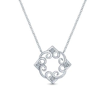 0.10 ct - Necklace
 925 Silver Diamond Fashion /NK4006SV5JJ-IGCD