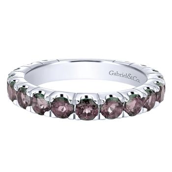 1.7 - Ladies' Ring
 14k White Gold Synthetic Alexandrite Stackable /LR4859W4JSX-IGCD