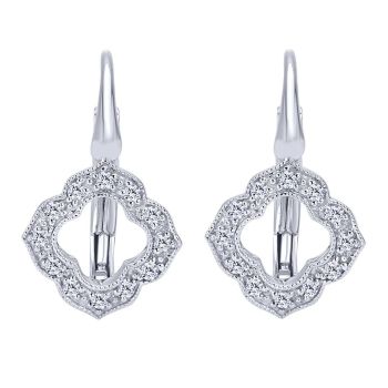 14k White Gold Diamond Leverback Earrings 0.17 ct EG12151W45JJ
