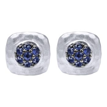 925 Silver and Sapphire Stud Earrings EG12398SVJSA