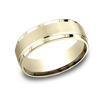 10Kt Yellow Gold 7mm Comfort Fit Satin Finish With High Polish Edges CF6735110KYR-IBMD
