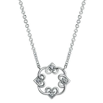 0.04 ct - Necklace
 925 Silver Diamond Fashion /NK4007SV5JJ-IGCD