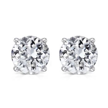 0.33 Carat Round Brilliant 4 prong Martini Style Diamond Studs in 14K Gold - SNW6D