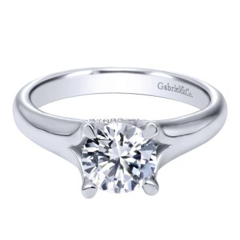Gabriel & Co 14k White Gold Straight Engagement Ring ER10250W4JJJ