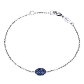 Sapphire Chain Bracelet In Silver 925 TB3091SVJSB