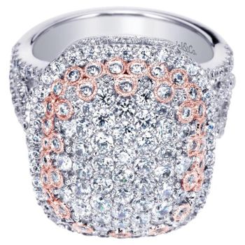 2.82 ct F-G SI Diamond Fashion Ladie's Ring In 18K Two Tone LR6454T84JJ