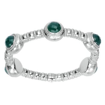 Green Onyx Bangle In Silver 925/Stainless Steel BG3194-65MXJGO