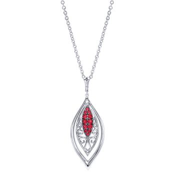 925 Silver and Ruby Fashion Necklace NK4056SVJRA