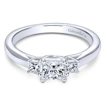 0.20 ct - 3 Stone Diamond Engagement Ring Set in 14K White Gold /ER5913W44JJ-IGCD