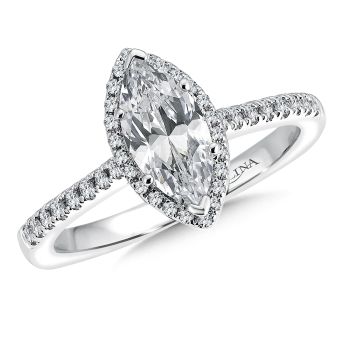 R9524W - Marquise shape halo mounting (0.20 ct. tw.)