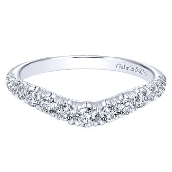 0.50 ct - Curved Diamond Band Set in 14K White Gold /AN10958W44JJ-IGCD