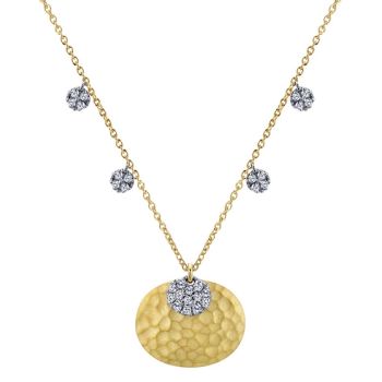 0.26 ct 14KT Yellow/white Gold Diamond Fashion Necklace set in 14KT Two Tone NK4966M45JJ