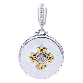 925 Silver/18k Yellow Gold Diamond Fashion Pendant PT9437MY5JJ