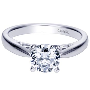 Classic Round Solitaire Mounting In 14K White Gold - ER8293W4JJJ