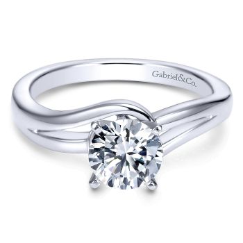 Diamond Engagement Ring Set in 14K White Gold Bypass /ER6680W4JJJ-IGCD