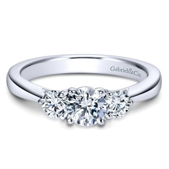 0.40 ct - 3 Stone Diamond Engagement Ring Set in 14K White Gold /ER8286W44JJ-IGCD