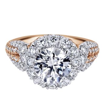 18KT Two tones engagement ring