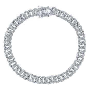 3.52 ct - Diamond Tennis Bracelet Set in 14K White Gold /TB4034W45JJ-IGCD