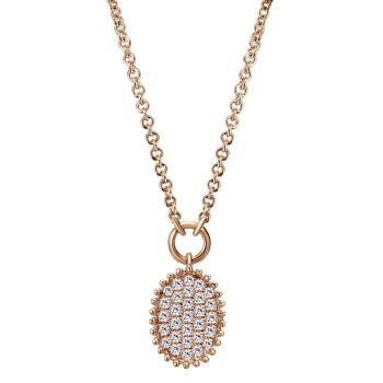 0.15 ct Round Cut Diamond Fashion Necklace set in 14K Rose Gold NK4367K45JJ