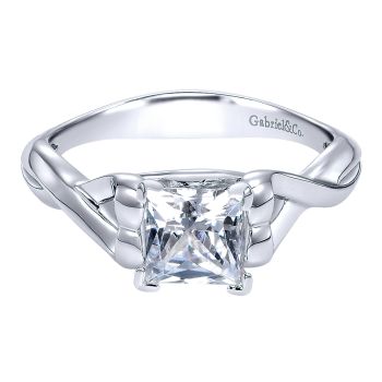 Engagement Ring Set in 14k White Gold Criss Cross /ER11888S4W4JJJ-IGCD