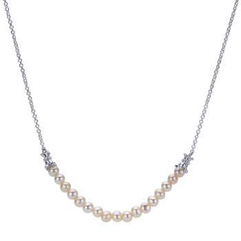 925 Silver Pearl Fashion Necklace NK3747SVJPL