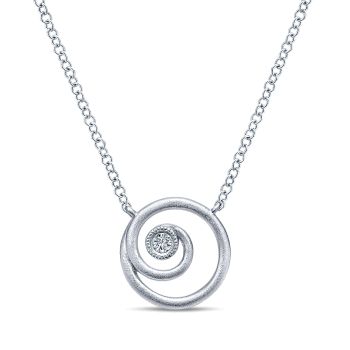 0.03 ct - Necklace
 925 Silver Diamond Fashion /NK4642SV5JJ-IGCD