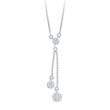 0.14ct Diamond Necklace G-H SI 10KT White Gold 