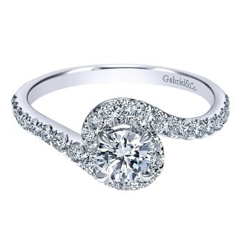 0.95 ct Pre-Set Engagement Ring
 14k White Gold Diamond Bypass /ER98510W44JJ.CSD4-IGCD