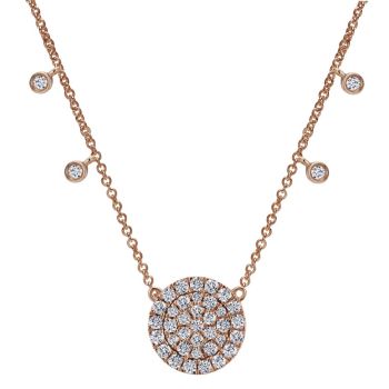 0.40 ct Diamond Fashion Necklace set in 14KT Rose Gold NK4949K45JJ
