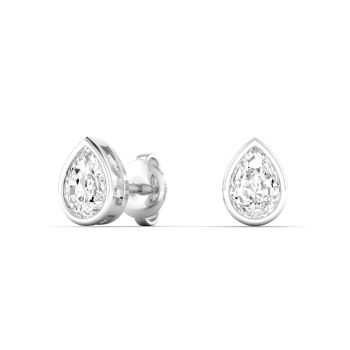 0.50ct 14Kt Gold Lab Grown Diamond Pear Bezel Studs Earrings E-F Color VS1 Clarity