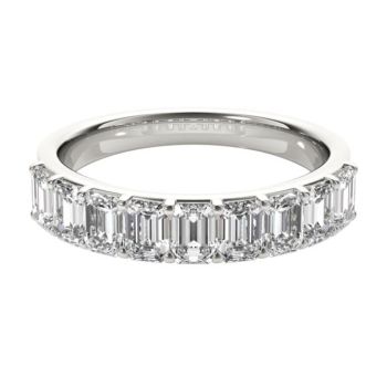 2.00ct 9 stone Gallery Ring - Emerald Cut Diamond Band set in White, Rose,Yellow Gold or Platinum F-G VS1  ID-9SHI200-EM