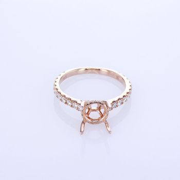 0.60KT 18KT ROSE GOLD ROUND DIAMOND ENGAGEMENT RING SETTING KR14308XD150A-4-IEBD 