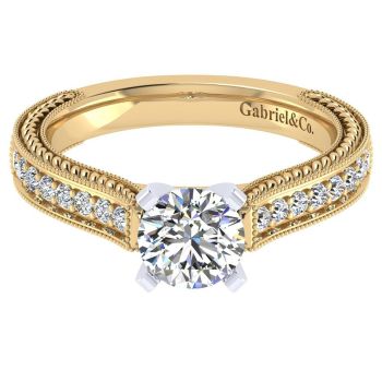 14kt two tones engagement ring