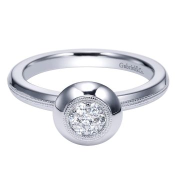 White Sapphire Fashion Ladie's Ring In Silver 925 LR6792-7SVJWS