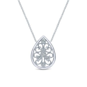 0.28 ct - Necklace
 925 Silver Diamond Fashion /NK4075SV5JJ-IGCD