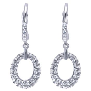 14k White Gold Diamond Drop Earrings 0.86 ct EG11441W44JJ