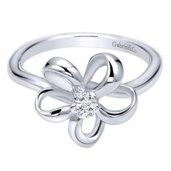 White Sapphire Fashion Ladie's Ring In Silver 925 LR6837SVJWS
